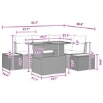 vidaXL Ensemble de salle à manger pour jardin 5 Pièces Noir et Marron