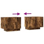 vidaXL Meuble TV Chêne fumé 100x35x40 cm Bois d'ingénierie