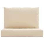 vidaXL Coussins de palette lot de 2 beige tissu oxford