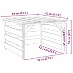 vidaXL Garage pour robot tondeuse Marron 84 x 80 x 56 cm Pin imprégné