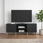 vidaXL Meuble TV Noir 150 x 31 x 50 cm Bois d'ingénierie