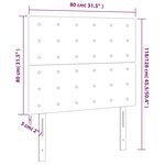 vidaXL Tête de lit à LED Vert foncé 80x5x118/128 cm Velours