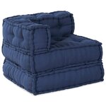 vidaXL Unité de canapé modulaire 3 Pièces Indigo Tissu