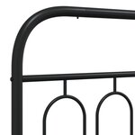 vidaXL Tête de lit métal noir 183 cm