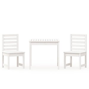 Ensemble de bistro jardin meuble extérieur terrasset de jardin 3 pièces blanc bois de pin massif 02_0013550