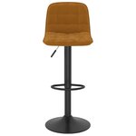 vidaXL Tabourets de bar lot de 2 marron velours