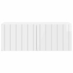 vidaXL Meuble TV mural 78 5 x 31 x 30 cm Blanc brillant