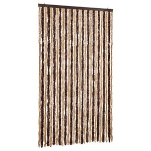 vidaXL Moustiquaire beige et marron clair 118x220 cm chenille