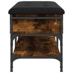 vidaXL Banc à chaussures chêne fumé 82x42x45 cm bois d'ingénierie