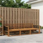 vidaXL Ensemble de canapés d'extérieur 3 Pièces Naturel