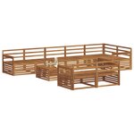 vidaXL Ensemble de canapés d'extérieur 9 pc Naturel