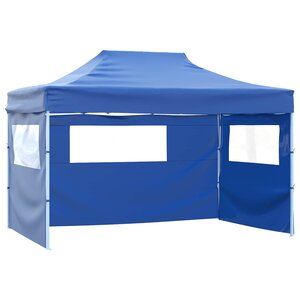 vidaXL Tente de fête 280 x 410 x 315 cm Bleu Tissu Oxford