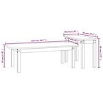 vidaXL Ensemble de tables basses 2 Pièces Gris Bois massif de pin