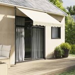vidaXL Auvent rétractable crème 250x150 m tissu et acier
