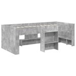 vidaXL Cadre de Lit Élevé pour Enfants 2 Pièces Gris béton 98 5 x 200 cm