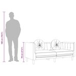 vidaXL Canapé avec coussins 3 places gris clair velours
