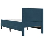 vidaXL Cadre de lit avec matelas Bleu 100 x 200 cm Velours