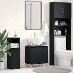 vidaXL Armoire d'évier Chêne noir 58 x 33 x 60 cm Bois d'ingénierie