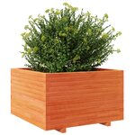 vidaXL Jardinière cire marron 80x80x49 5 cm bois de pin massif