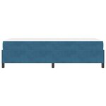vidaXL Cadre de lit avec matelas Bleu foncé 90 x 190 cm tissu