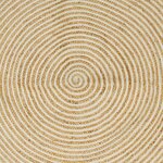 vidaXL Tapis Naturel et Blanc 60 x 250 cm Jute