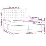 vidaXL Sommier à lattes de lit avec matelas Noir 180x200 cm Velours