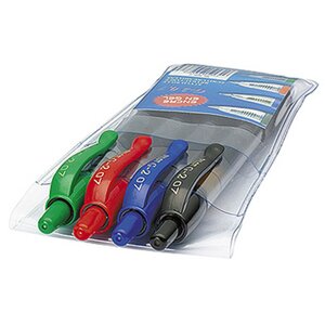 Stylo à encre gel rétractable, G-2, pointe fine, avec zone de préhension, corps dans des coloris assortis, couleurs d'encre assorties (Pochette de 4)