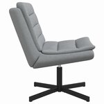 vidaXL Chaise Pivotante Gris clair Tissu Standard Ergonomique