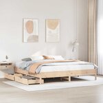 vidaXL Cadre de lit sans matelas 180x200 cm bois massif de pin