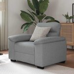 vidaXL Fauteuil gris clair 60 cm tissu