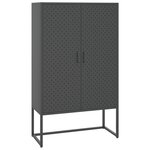 vidaXL Buffet haut Anthracite 80x35x135 cm Acier