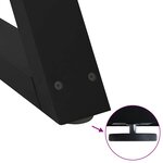 vidaXL Pieds de table basse 2 pièces Noir 28 x (42-43 3) cm Acier