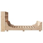 vidaXL Lit bibliothèque sans matelas 150x200 cm bois massif