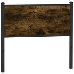vidaXL Tête de lit de remplacement chêne fumé 107 cm bois d'ingénierie et acier