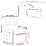vidaXL Fauteuil inclinable marron brillant similicuir