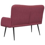 vidaXL Sofa 2 places Bordeaux 115 x 61 x 87 cm Tissu
