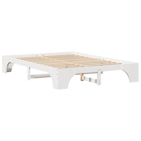 vidaXL Lit blanc 160x200 cm en pin massif