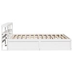 vidaXL Cadre de lit avec tête de lit blanc 150x200 cm bois pin massif
