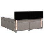 vidaXL Sommier à lattes de lit avec matelas Taupe 180x200 cm Tissu