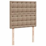 VidaXL Cadre de lit ottoman et matelas cappuccino 90x200 cm similicuir