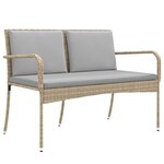 vidaXL Ensemble de jardin avec coussin acier