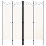 vidaXL Cloison de séparation 4 panneaux blanc 160x180 cm