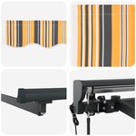 vidaXL Auvent Rétractable Rayure Multicolore 350x250 cm tissu