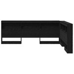vidaXL Tête de lit de rangement Chêne noir 140 cm Bois d'ingénierie