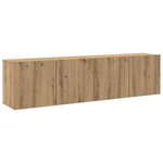 vidaXL Meubles TV muraux 2 Pièces chêne artisanal 80x30x41 cm