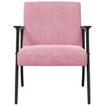 vidaXL fauteuil Rose 59 x 75 x 78 cm Velours