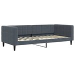 vidaXL Lit de jour avec gigogne sans matelas gris foncé 90x200 cm