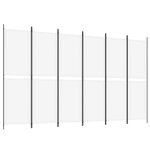 vidaXL Cloison de séparation 6 panneaux Blanc 300x180 cm Tissu
