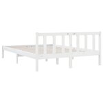 vidaXL Cadre de lit sans matelas blanc bois de pin massif