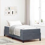 vidaXL Cadre de lit avec matelas Gris foncé 80 x 200 cm Velours